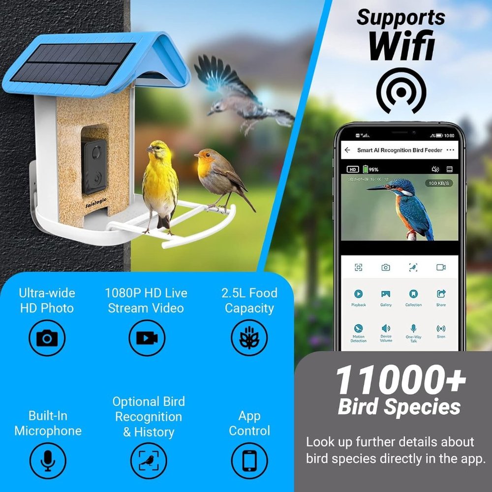 Smart AI Recognition Camera Bird Feeder (NWOT) - Picture 7 of 16